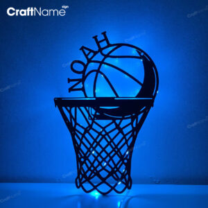 Personalized Basketball Metal Wall Art Led Light, Basketball Metal Sign, Basketball Player Name Sign, Basketball Wall Decor, Basketball Gift