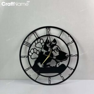Custom German Shepherd Dog Metal Wall Clock Decoration, Unique for Home Decor and Wall Art, German Shepherd Dog Clocks, Shepherd Dog Décor