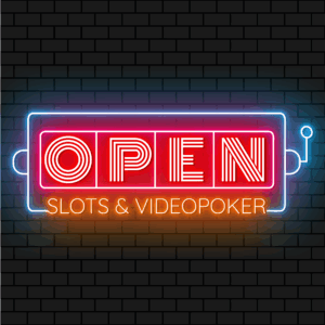 Custom Open Slots & Videopoker Neon Sign