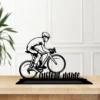 Custom Cycling Metal Office Table Decoration, Personalized Cyclist Sculpture Kawaii Table Sign, Office Decor For Man Desk Sign, Biker Gifts