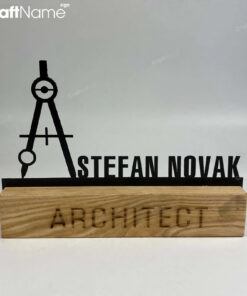 Custom Wooden Architect Desk Name Plate