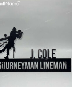 Custom Wooden Lineman Desk Name Plate